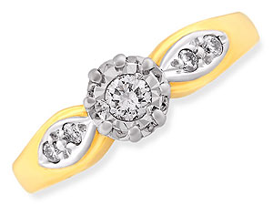 9ct gold Diamond Ring 045109-L