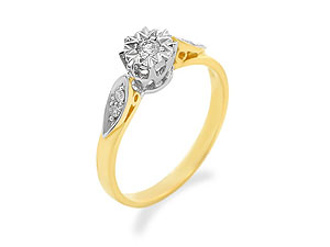 9ct Gold Diamond Ring 10pts - 049164