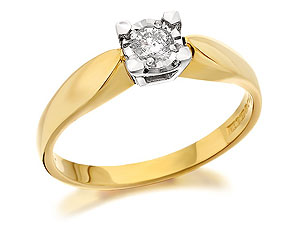 9ct Gold Diamond Ring 15pts - 045325