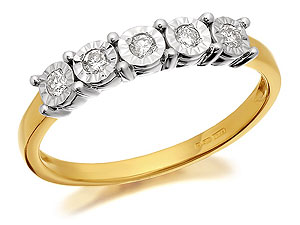9ct Gold Diamond Ring 15pts - 045815