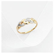 9ct Gold Diamond Ring L