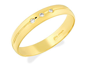 9ct gold Diamond-Set Brides Wedding Ring 184462-R