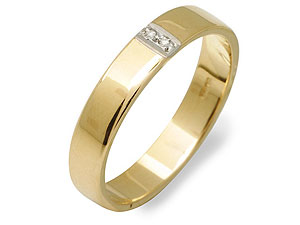9ct gold Diamond-Set Brides Wedding Ring 184491-K
