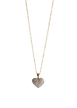 9ct gold Diamond Set Heart Pendant