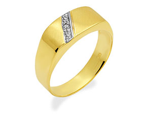 9ct Gold Diamond Signet Ring - 184060