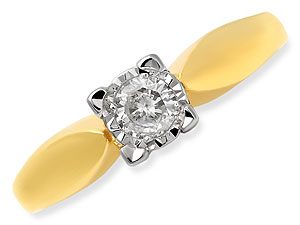 9ct gold Diamond Single Stone Ring 045325-K