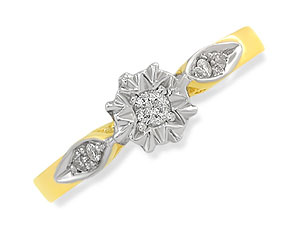 9ct gold Diamond Single Stone Ring 049164-J