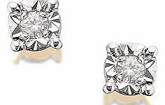 9ct Gold Diamond Solitaire Earrings 8pts per