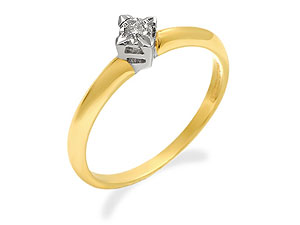 9ct Gold Diamond Solitaire Ring 5pts - 045215