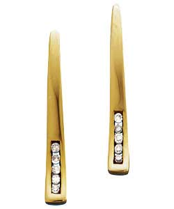 9ct gold Diamond Stick Earrings