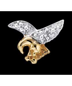 Diamond Stone Set Gents Eagle Stud Earring