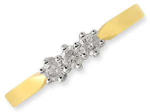 9ct gold Diamond Trilogy Ring 045822-N