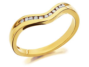 9ct Gold Diamond Wishbone Brides Wedding Ring