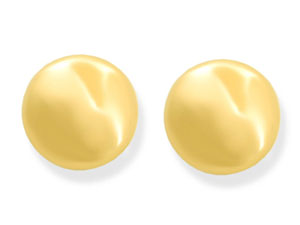 9ct Gold Disc Earrings 6mm - 070178