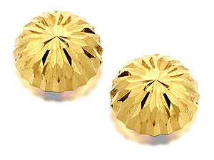9ct Gold Domed Half Ball Earrings 8mm - 070237