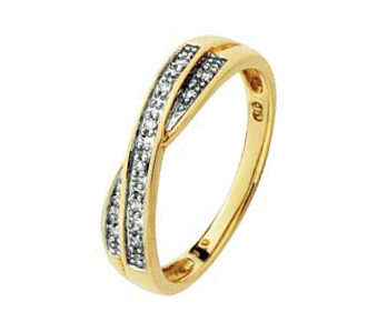 9ct Gold Double Crossover Eternity Ring