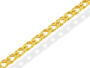 9ct gold Double Curb Link Bracelet 077232