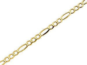 9ct Gold Figaro Chain Anklet - 077914