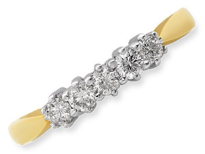 9ct gold Five Stone Diamond Ring 045811-N