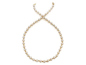9ct Gold Freshwater Pearl And Bead Necklace -