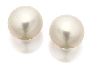 9ct Gold Freshwater Pearl Earrings 9mm - 070410