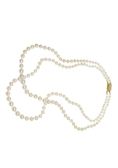 9ct Gold Freshwater Pearl Two Row Necklet