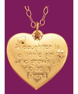 9ct gold From The Heart Daughter; Pendant