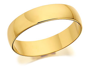 9ct Gold Grooms Rounded DProfile Wedding Ring