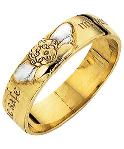 9ct Gold Guardian Angel Ring