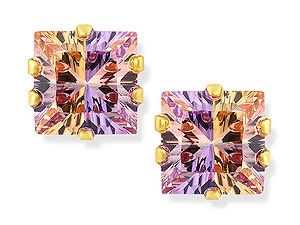 9ct gold Harlequin Cubic Zirconia Earrings 073161