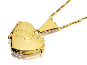 9ct gold Heart Locket and Chain 187217