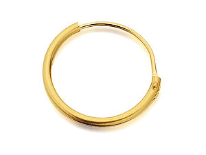 9ct Gold Hingled Single Hoop Earring 13mm -