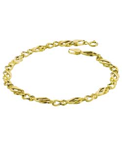9ct gold Hollow Celtic Chain Bracelet