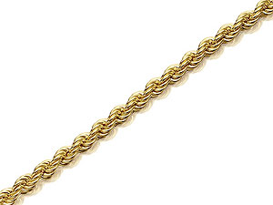 9ct gold Hollow Link Rope Bracelet 077313