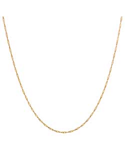9ct Gold Hollow Twisted Curb Chain