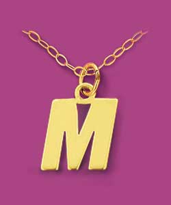 9ct gold Initial M Pendant