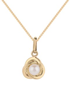 9ct Gold Knot Pendant With Pearl