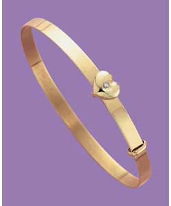 9ct Gold Little Sparkle Expander Bangle