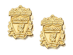 9ct Gold Liverpool Crest Earrings - 102271
