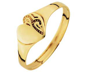 9ct Gold Maids Signet Ring