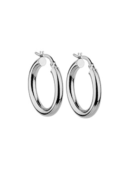 9ct gold Medium Thick Hoop Earrings