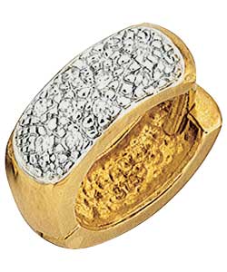 9ct Gold Mens Diamond Hoop