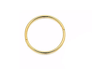 9ct Gold Mens Single Hoop Earring 15mm - 073408