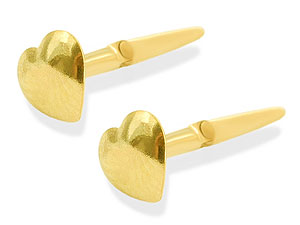 9ct Gold Mini Heart Andralok Earrings - 073928