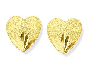 9ct gold Mini Heart Earrings 070276