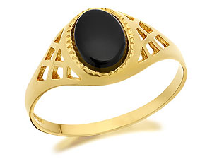 9ct Gold Onyx Signet Ring - 182937