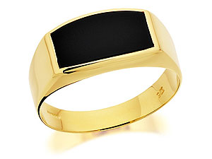 9ct Gold Onyx Signet Ring - 183733