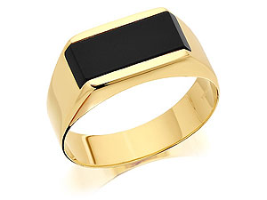 9ct Gold Onyx Signet Ring - 183754