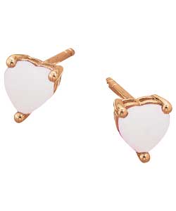 9ct gold Opal October Birthstone Stud Earrings