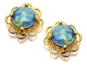 Opal Triplet Earrings 10mm - 070988